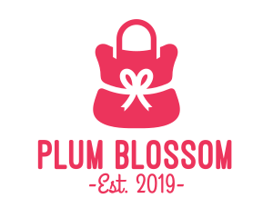 Ribbon Pink Purse  logo design