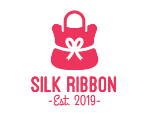 Ribbon Pink Purse  logo design