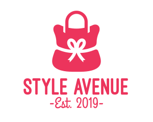 Ribbon Pink Purse  logo design