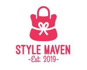 Ribbon Pink Purse  logo design