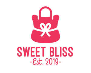 Ribbon Pink Purse  logo design