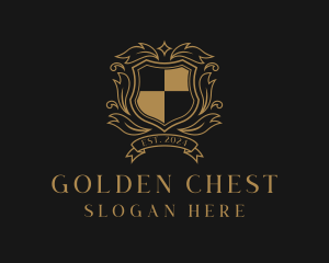 Golden Shield University logo design