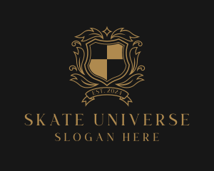 Golden Shield University logo design