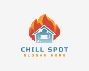 Fire Cooling House logo design