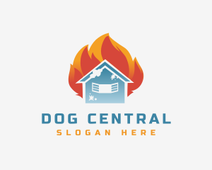 Fire Cooling House logo design