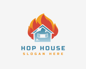 Fire Cooling House logo design