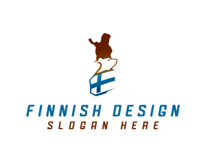 Finland Polar Bear Hunter logo design