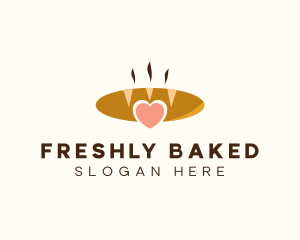 Bread Loaf Heart logo design