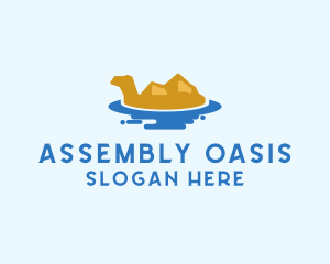 Egyptian Camel Oasis logo design