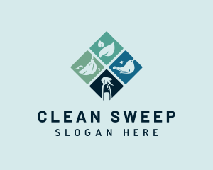 Janitorial Sanitation Cleaning logo design