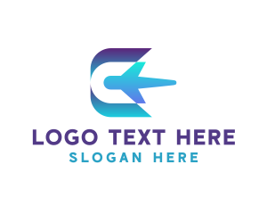 Logistics Airplane Shipping logo