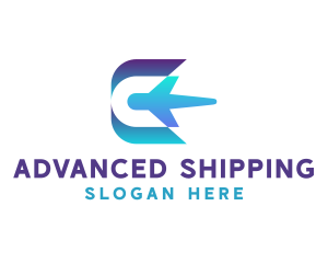 Logistics Airplane Shipping logo