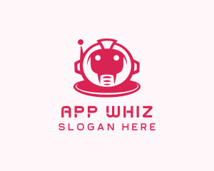 Robot Head Tech App logo design