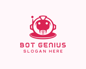 Robot Head Tech App logo design