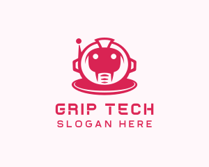 Robot Head Tech App logo design