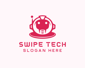 Robot Head Tech App logo design