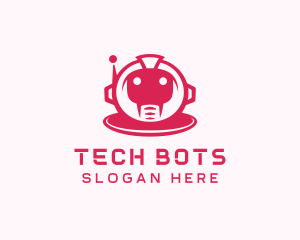 Robot Head Tech App logo design