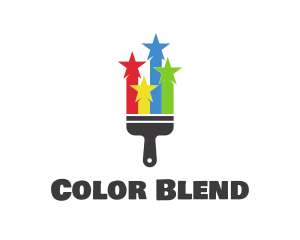 Colorful Star Paint logo design