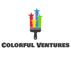 Colorful Star Paint logo design