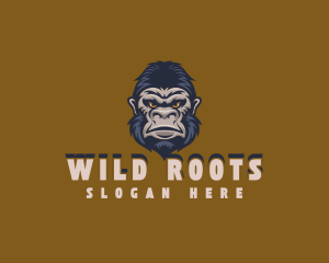 Wild Gorilla Ape logo design