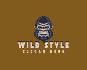 Wild Gorilla Ape logo design