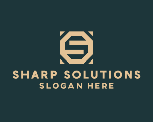 Business Octagon Firm Letter S logo design