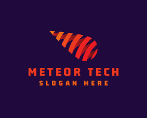 Spiral Ribbon Meteor logo design