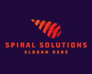 Spiral Ribbon Meteor logo design