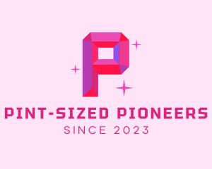 Shiny Gem Letter P logo design