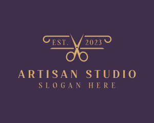 Elegant Scissors Salon logo design