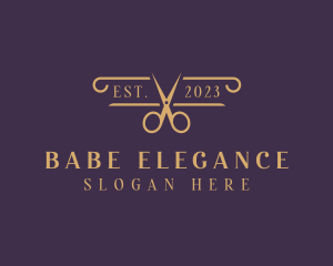 Elegant Scissors Salon logo design