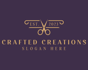 Elegant Scissors Salon logo design