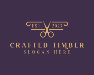 Elegant Scissors Salon logo design