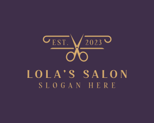 Elegant Scissors Salon logo design