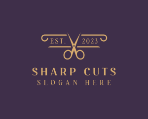 Elegant Scissors Salon logo design