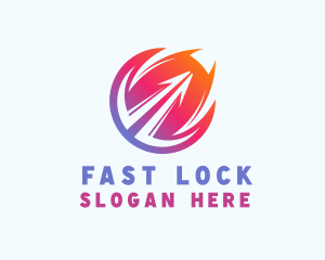 Fast Logistics Arrow  logo design