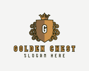 Gold Imperial Shield logo design