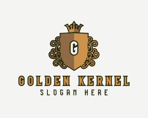 Gold Imperial Shield logo design