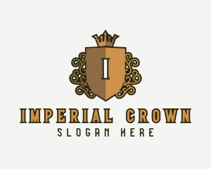 Gold Imperial Shield logo design