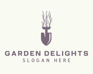 Gardener Trowel Plants logo design