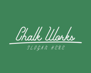 Handwritten Chalk Business logo design