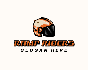 Rider Motorsports Helmet  logo design