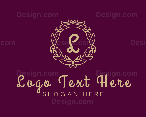 Elegant Wreath Fashion Logo