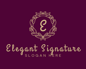 Elegant Wreath Fashion logo design