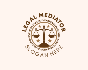 Judicial Law Scale logo design