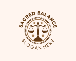 Judicial Law Scale logo design