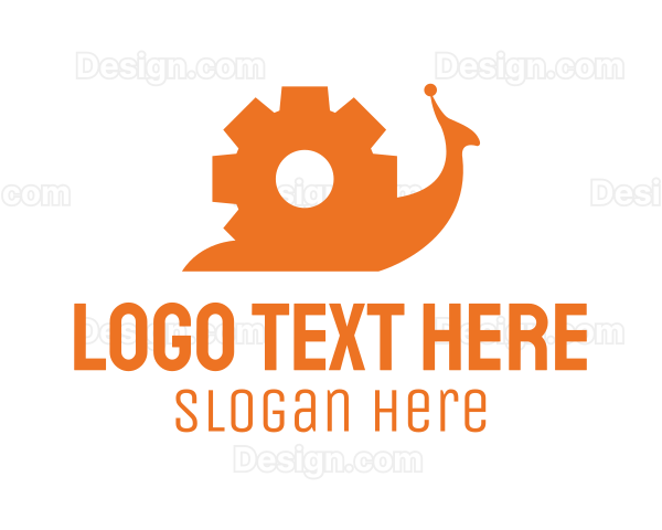 Orange Gear Snail Logo