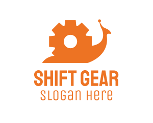 Orange Gear Snail  logo design