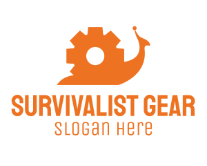 Orange Gear Snail  logo design