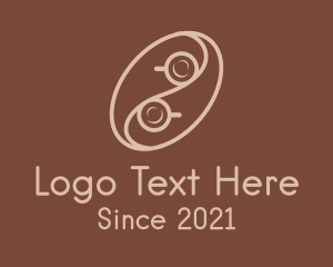 Yin Yang Coffee Bean logo